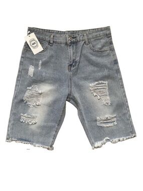 NWT NXH Distressed Denim Bermuda Shorts - Size XL